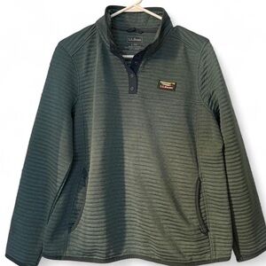 L.L. Bean Women’s Green-blue Button-up Pullover